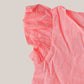 Swiss Dobby Half Sleeve Casual Frock - Melon Pink