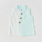 Lurex Dobby Waist Coat-Dhoti Pant - Mint