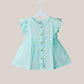 Swiss Dobby Half Sleeve Casual Frock - Mint