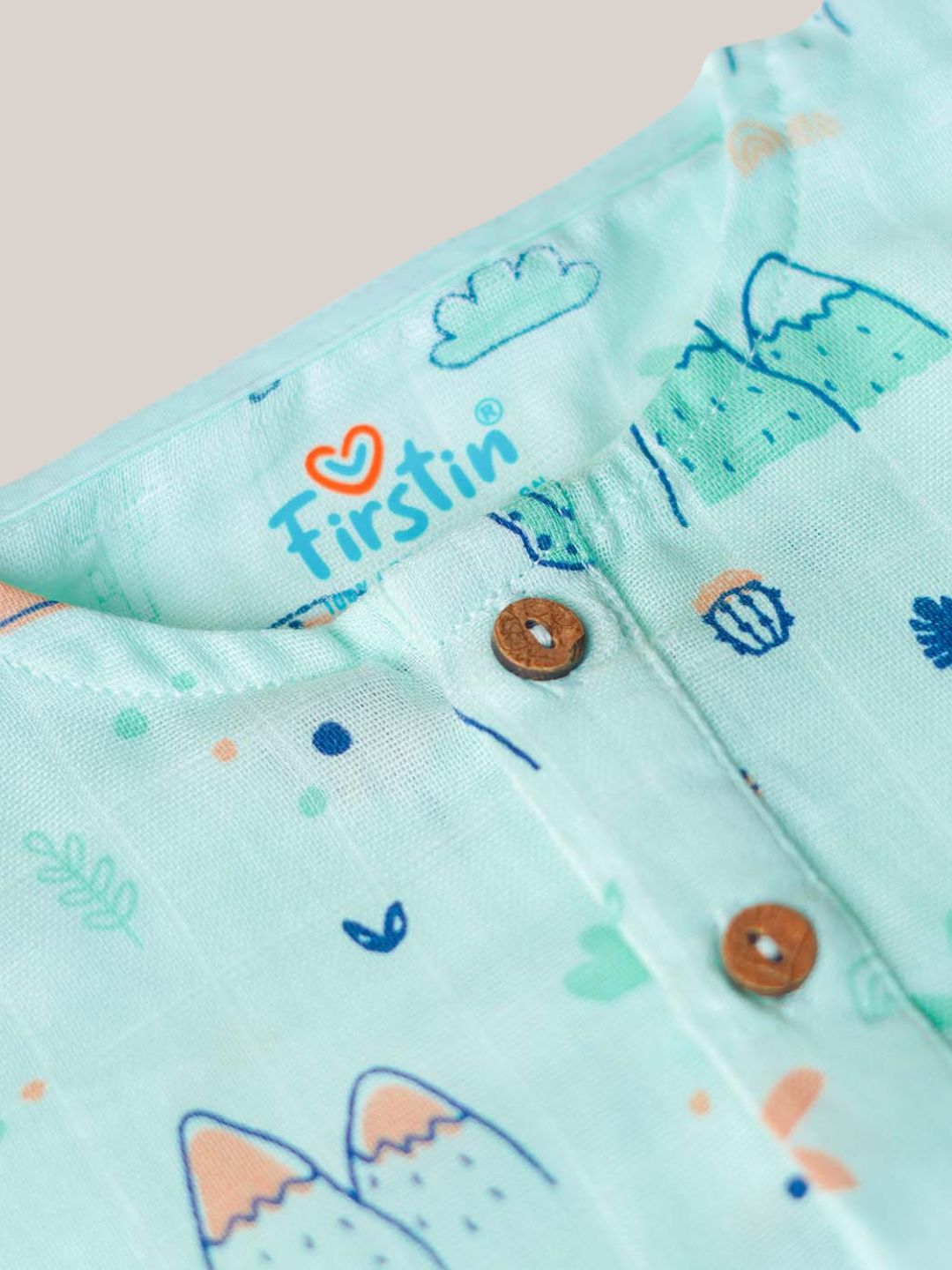 Muslin Pyjamas Set - Mint Cliff