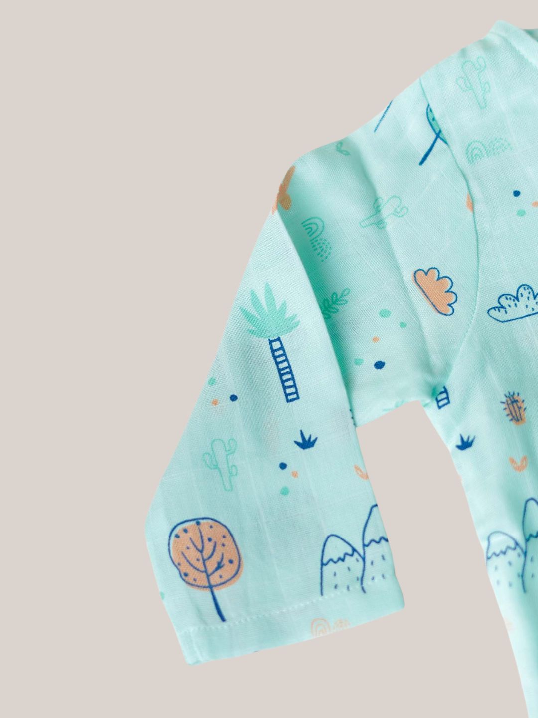 Muslin Pyjamas Set - Mint Cliff