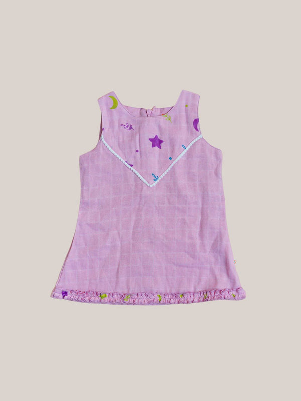 FIRSTIN Muslin Boho Frock Sleeveless - Fragrant Lilac Astro