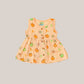 Muslin Front Open Sleeveless Frock - Apricot Sherbet Fujis