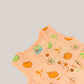 Muslin Front Open Sleeveless Frock - Apricot Sherbet Fujis