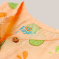 Muslin Front Open Sleeveless Frock - Apricot Sherbet Fujis