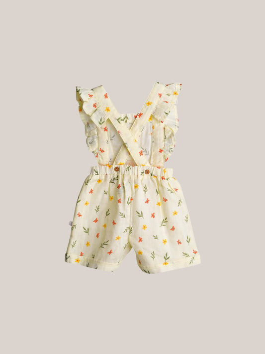 FIRSTIN Muslin Jumpsuit - Yellow Spring