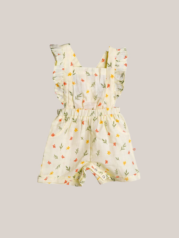 FIRSTIN Muslin Jumpsuit - Yellow Spring