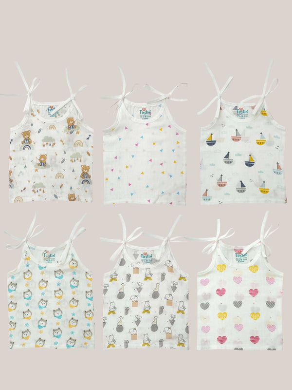 FIRSTIN Muslin Jabla Knotted Assorted (Any 3 prints) 3 Pcs Pack Combo