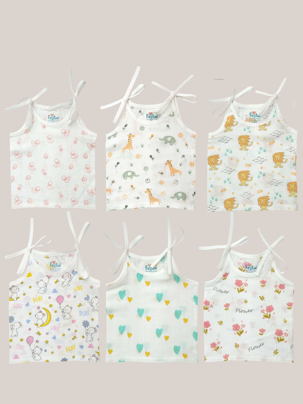 FIRSTIN Muslin Jabla Knotted Assorted (Any 3 prints) 3 Pcs Pack Combo