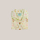 Lime Cream Runner Duck Printed Muslin Night Suit Set