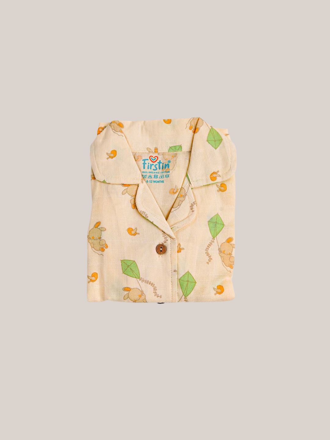 Vannila Bunny Kite Printed Muslin Night Suit Set