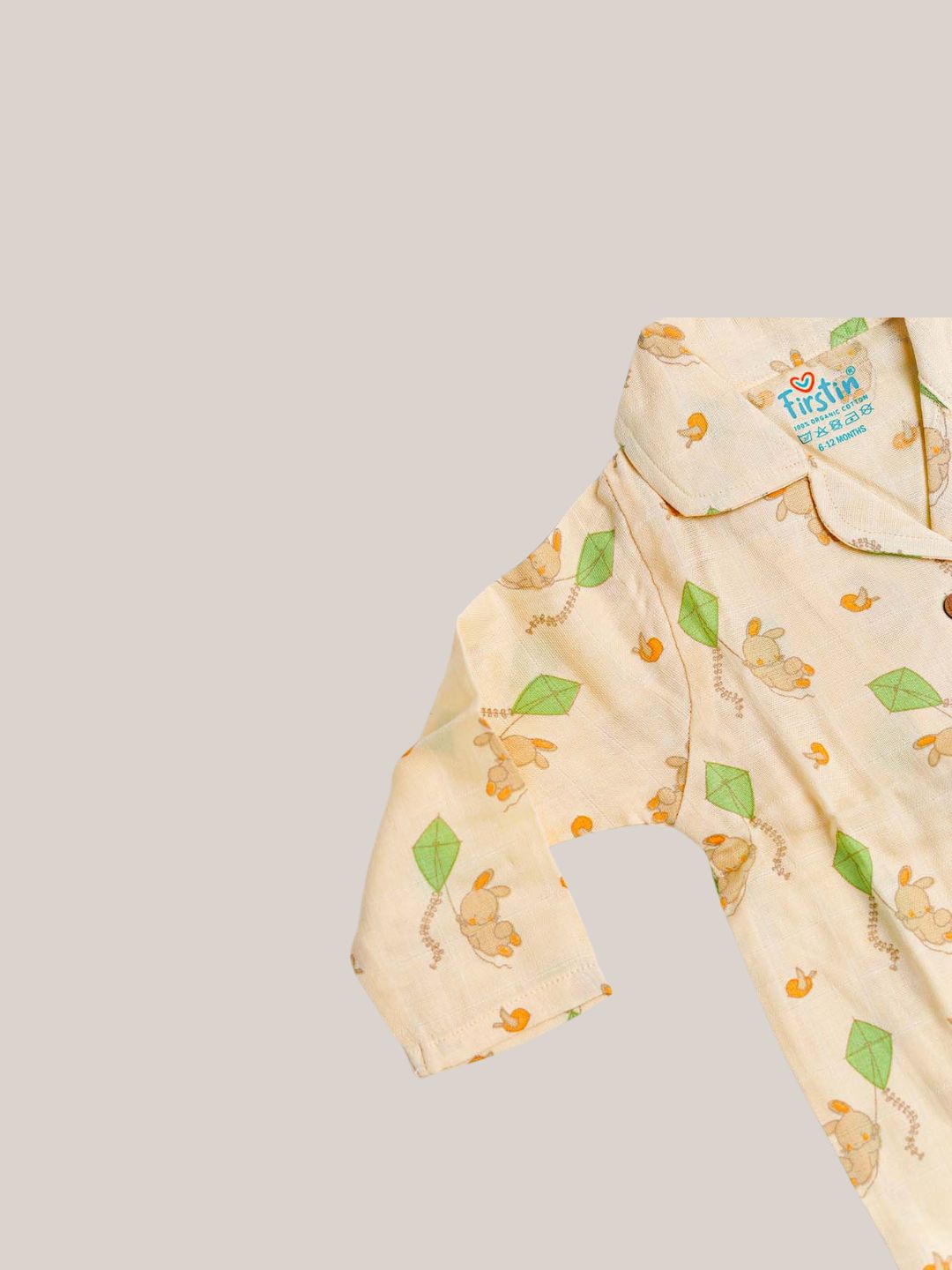 Vannila Bunny Kite Printed Muslin Night Suit Set