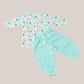 Muslin Pyjama Patiala Set - (W) Mint Sloth Bear