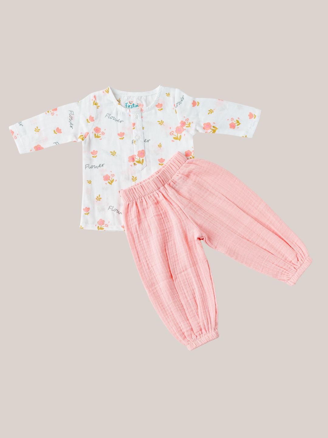 Muslin Pyjama Patiala Set - Candy Flower