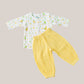 Muslin Pyjama Patiala Set - (W) Lime Cream Runner Duck