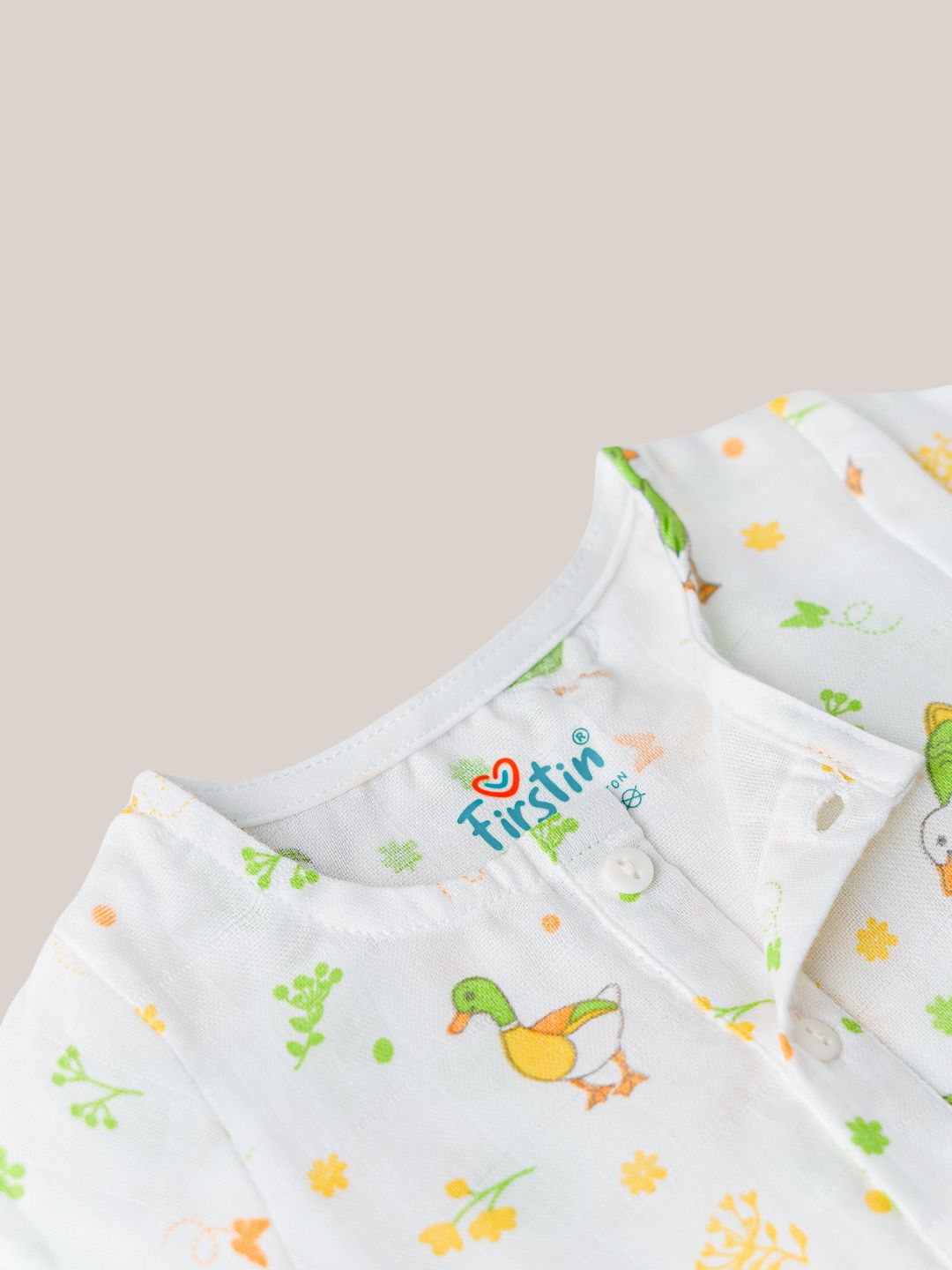 Muslin Pyjama Patiala Set - (W) Lime Cream Runner Duck