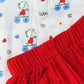 Muslin Pyjama Patiala Set - (W) Salsa Rose Scarlet