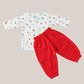 Muslin Pyjama Patiala Set - Santa Duck