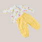 Muslin Pyjama Patiala Set - (W) Lt. Yellow Strings
