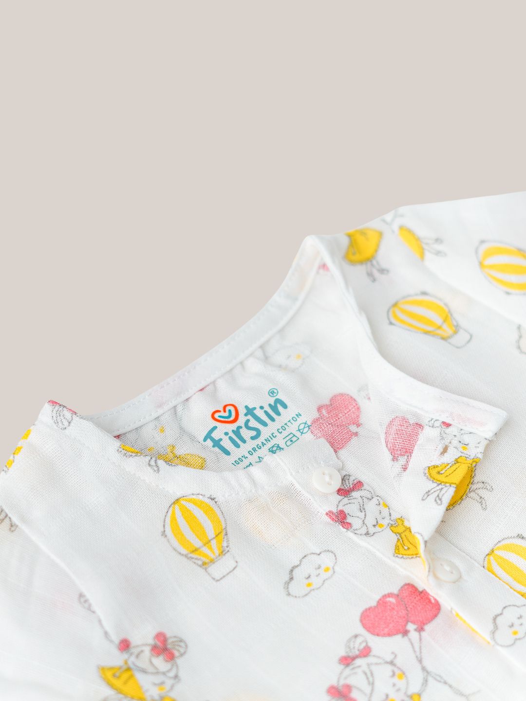Muslin Pyjama Patiala Set - (W) Lt. Yellow Strings
