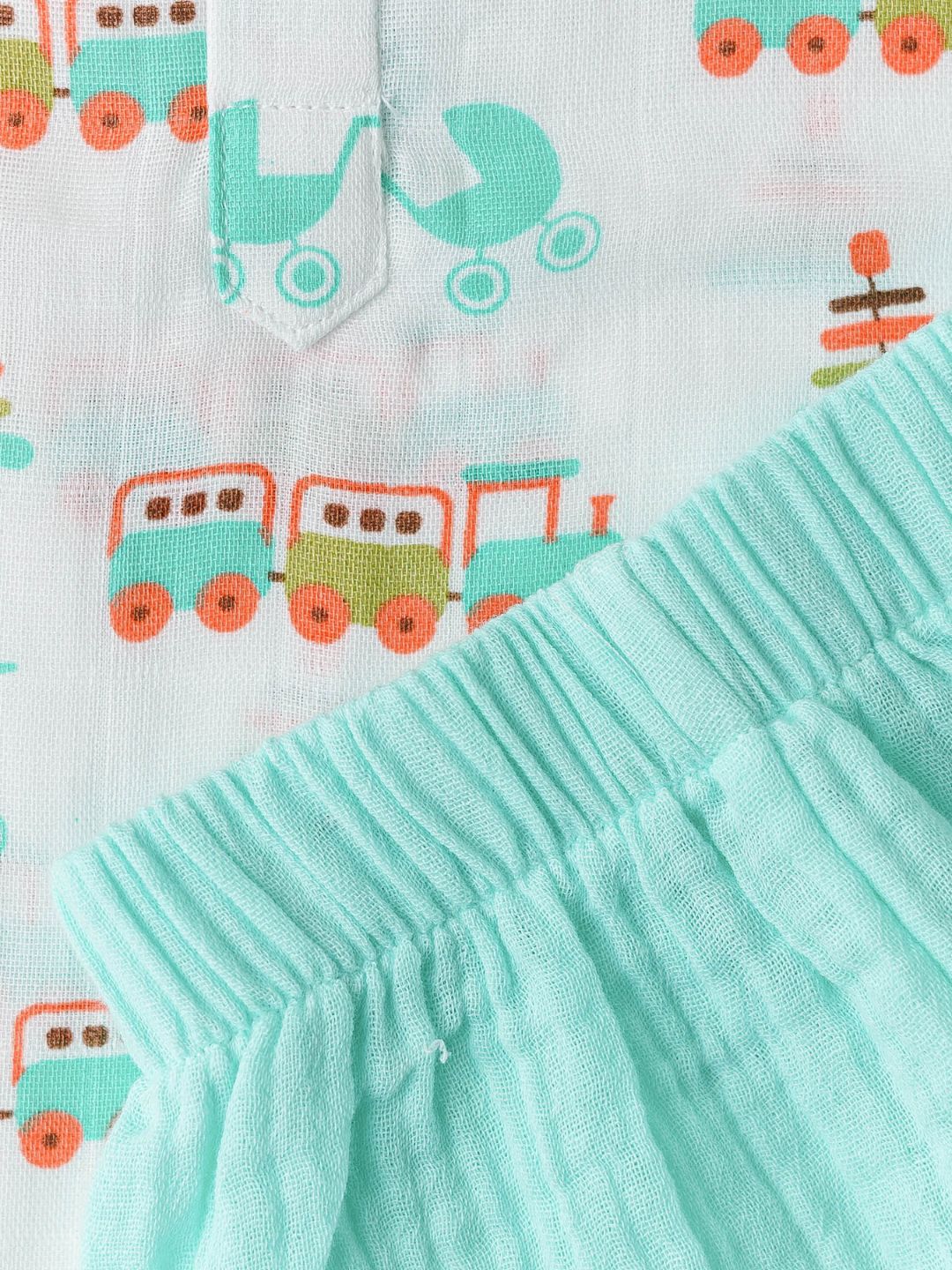 Muslin Pyjama Patiala Set - Tram