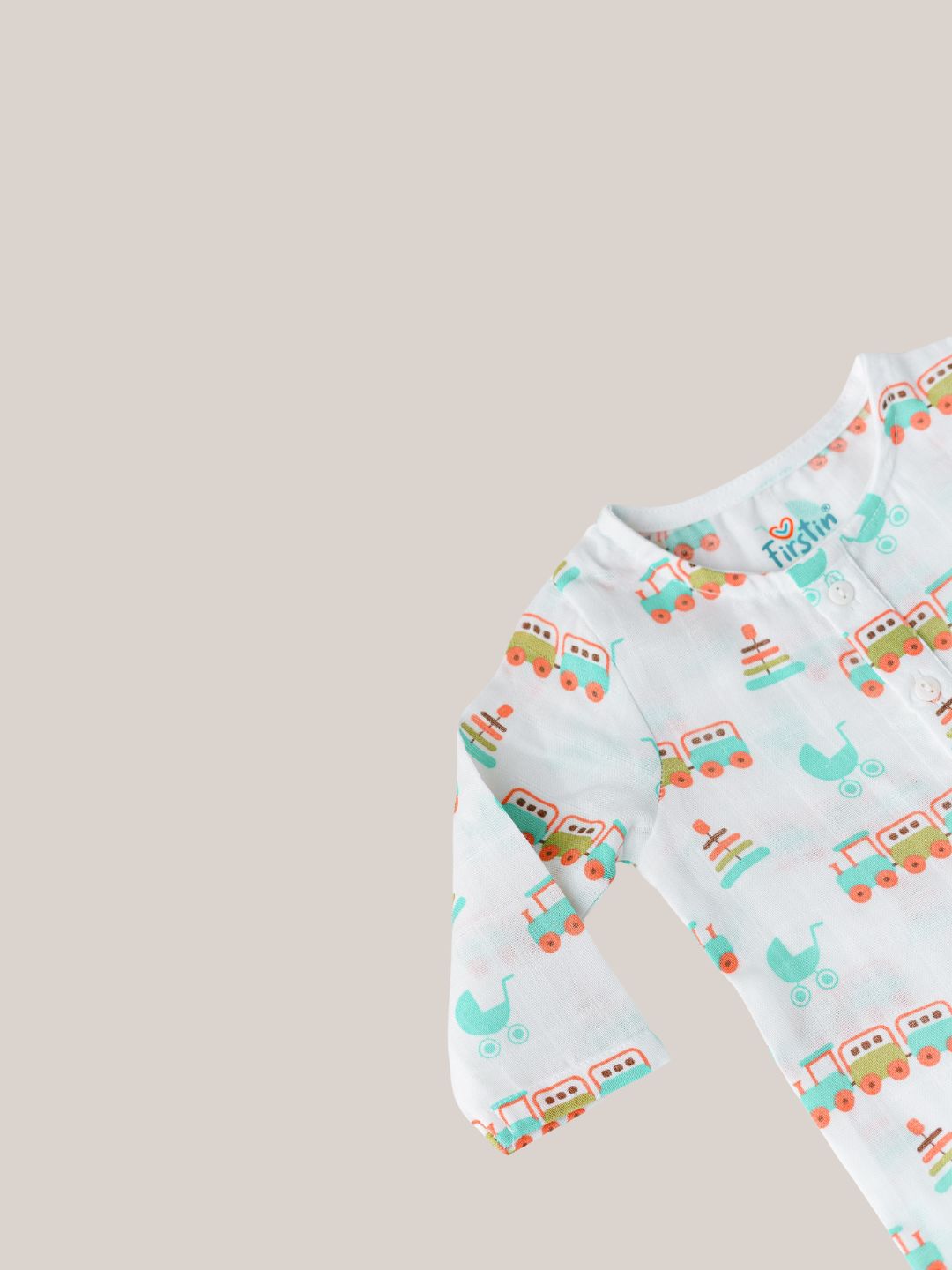 Muslin Pyjama Patiala Set - Tram