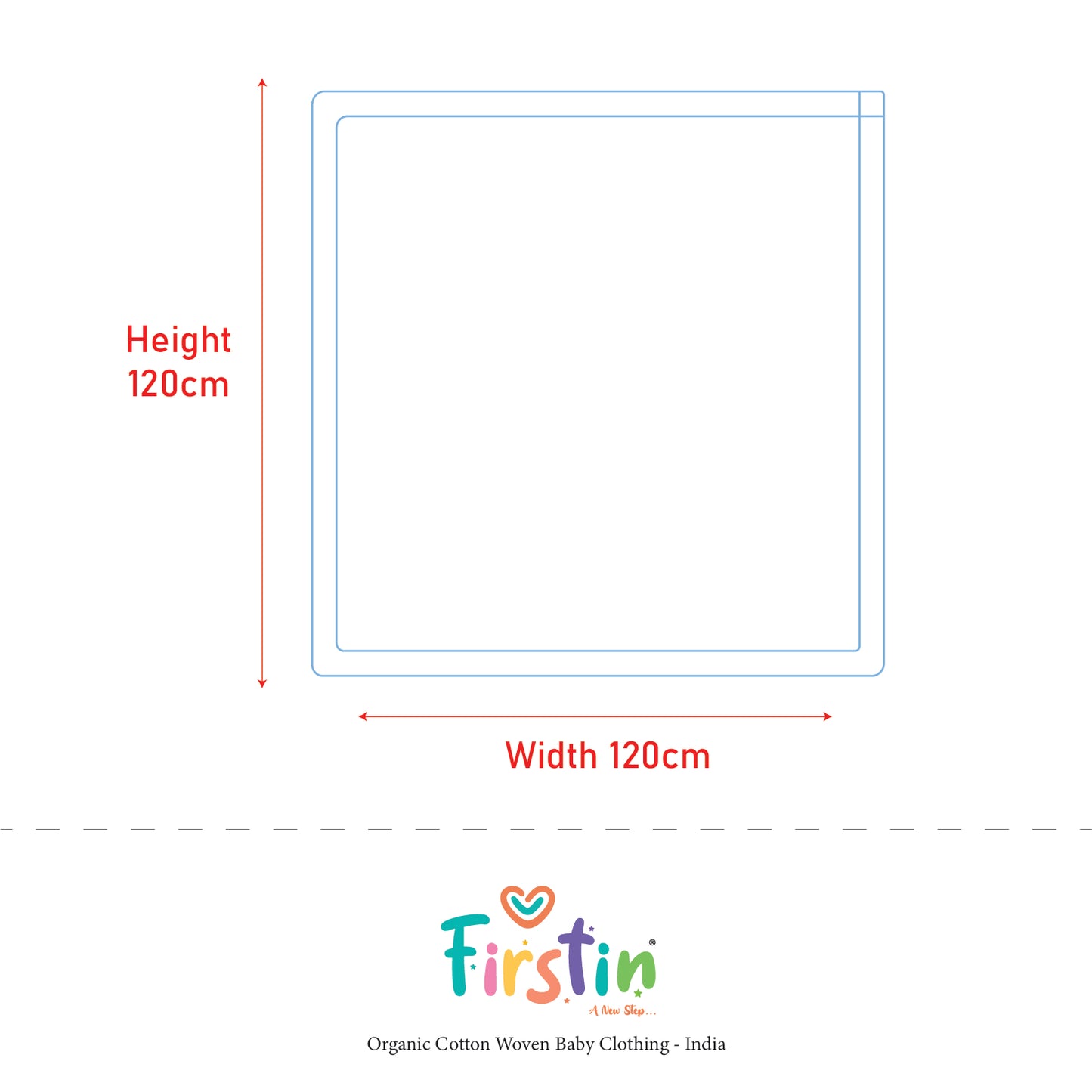 Firstin Muslin Swaddle Butterfly Valley 120X120Cm