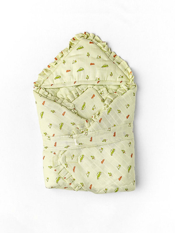 FIRSTIN Muslin Aloe Wash Vespa Baby Wrap Bed