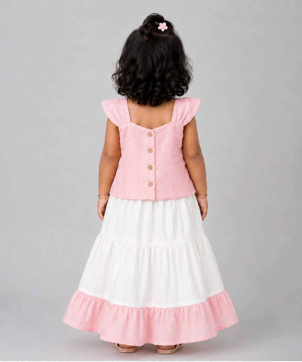 Ira Top With Skirt (Sleeveless) - Flamingo Pink