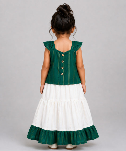 Ira Top With Skirt (Sleeveless) - Opal