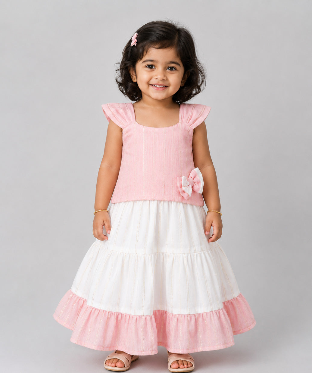 Muslin Ira Top With Skirt