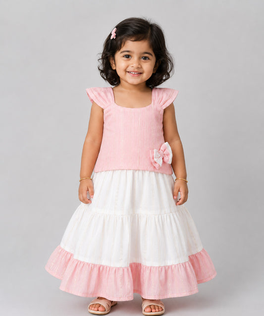 Ira Top With Skirt (Sleeveless) - Flamingo Pink