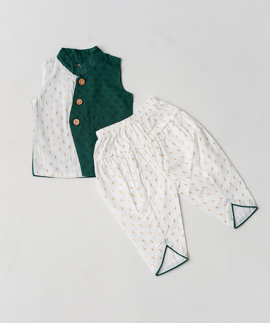 Lurex Dobby Waist Coat-Dhoti Pant - Opal