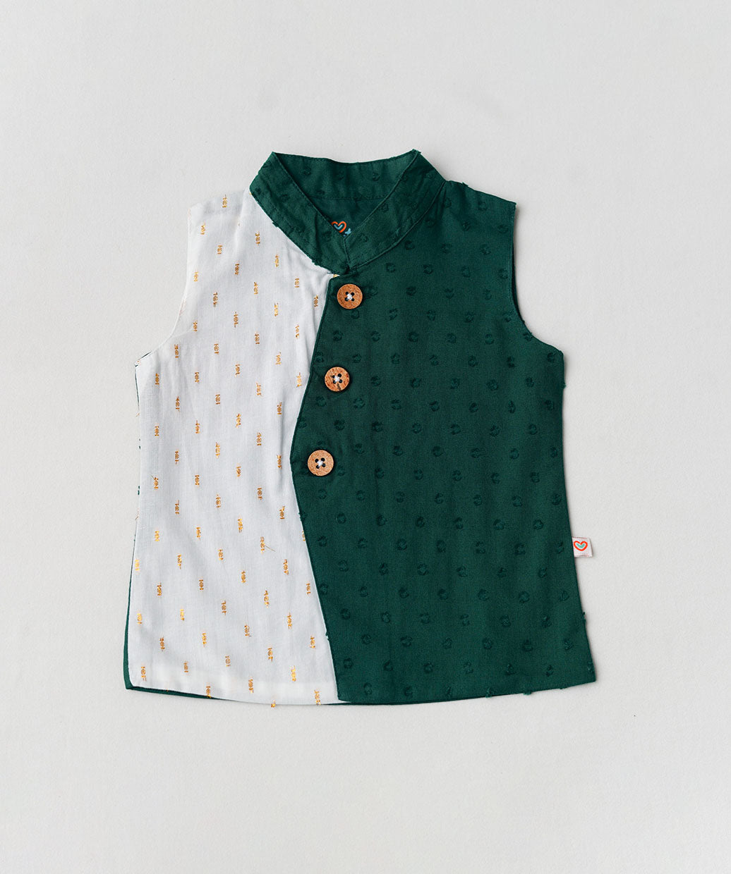 Lurex Dobby Waist Coat-Dhoti Pant - Opal