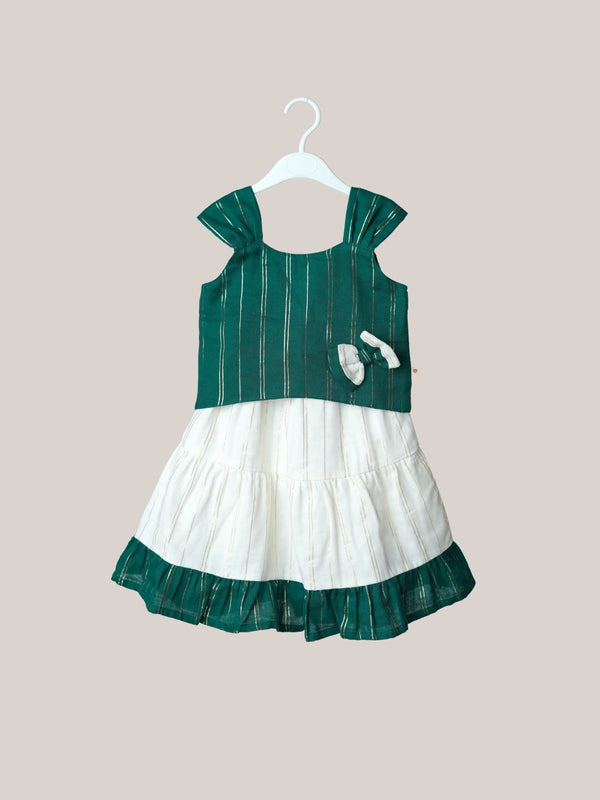 FIRSTIN Ira Top With Skirt (Sleeveless) - Opal