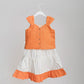 Ira Top With Skirt (Sleeveless) - Carrot Orange