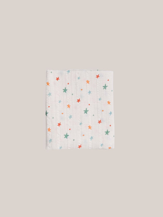 FIRSTIN Muslin Seer Sucker Towel 70X70CM - Orbit Stars