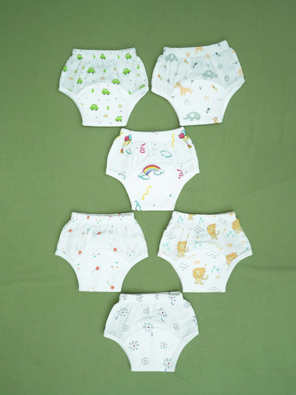 FIRSTIN Muslin Padded Underwear 6 Pcs Pack Combo