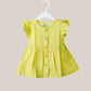 Swiss Dobby Half Sleeve Casual Frock - Palm Green