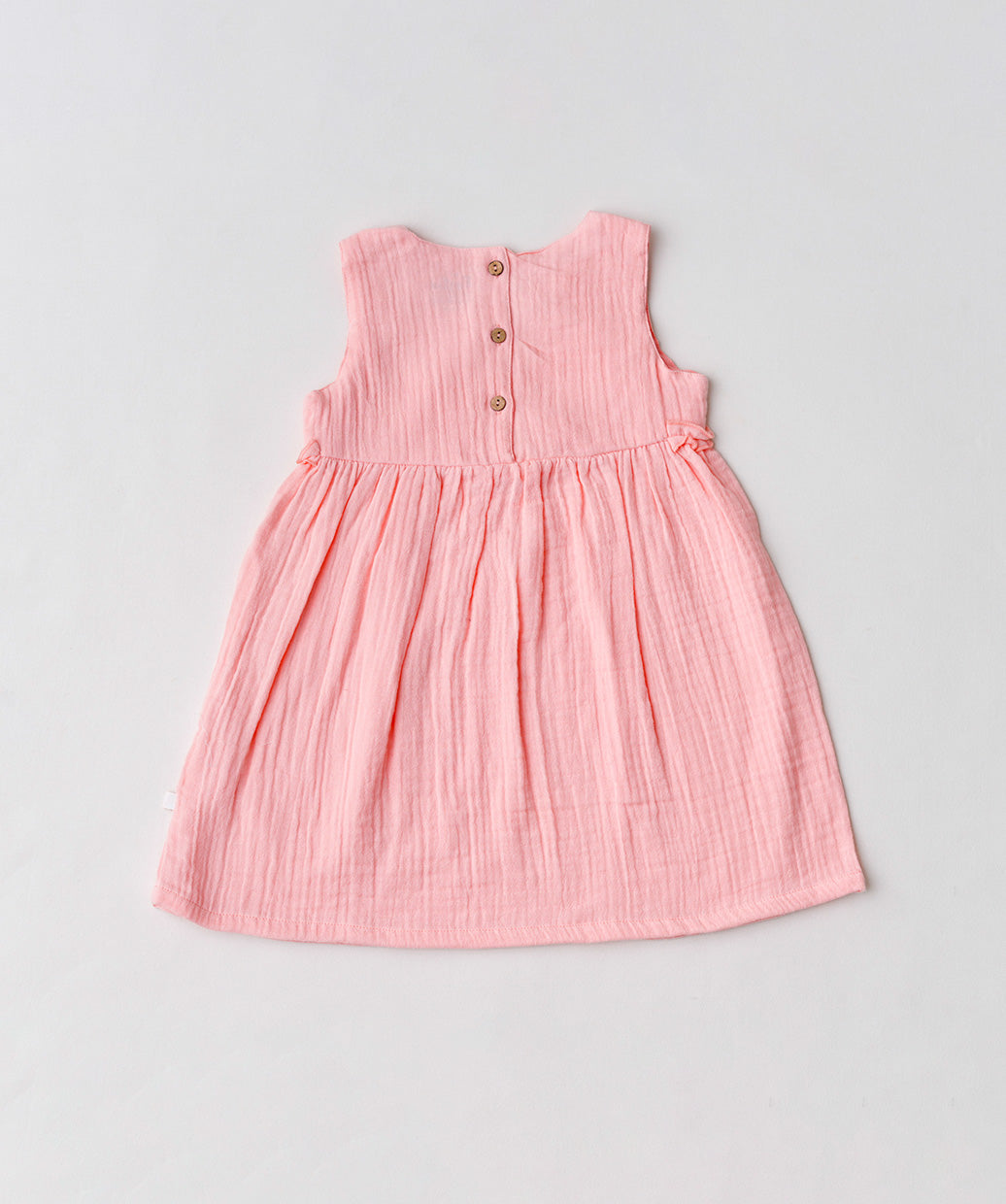 Muslin Bubble Crinkle Grace Frock - Flamingo Pink