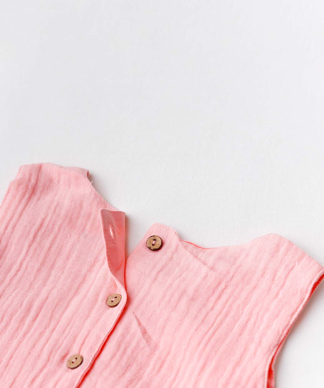 Muslin Bubble Crinkle Grace Frock - Flamingo Pink