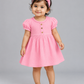 Muslin Lycra Fairy Frock (With Head Band) - Bubblegum Pink