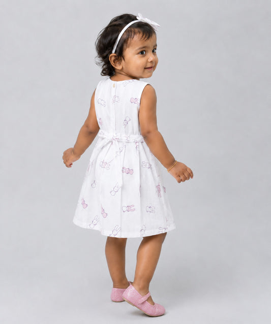 Muslin Pintuck Frock - Bunny