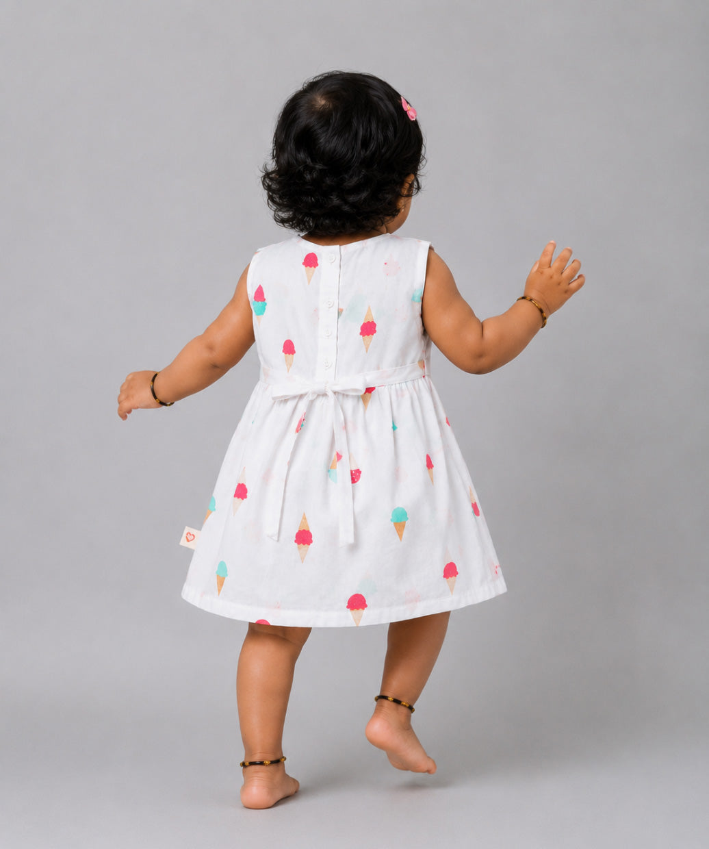 Muslin Pintuck Frock - Waffle Cone