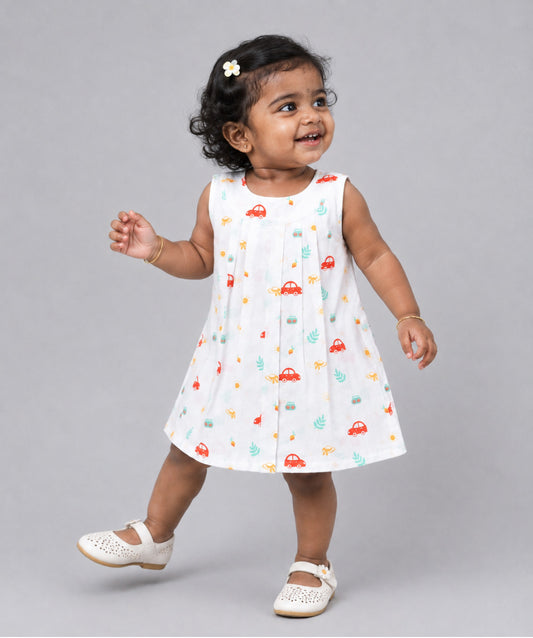 Muslin Pintuck Frock - Stereo Car