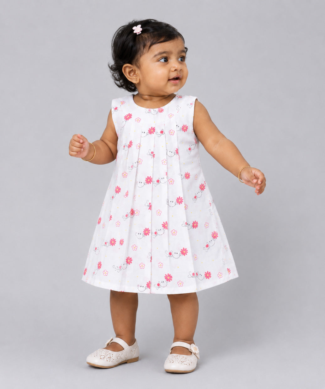 Muslin Pintuck Frock - Smile