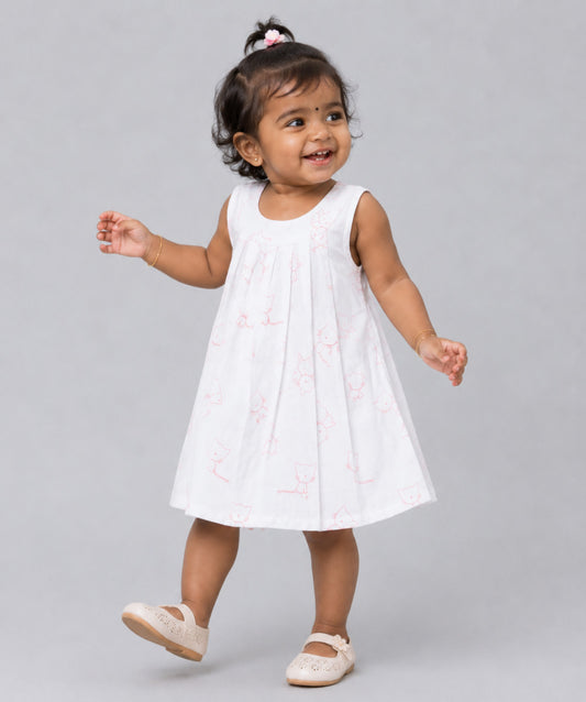 Muslin Pintuck Frock - Kitty