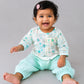 Muslin Pyjama Patiala Set - (W) Mint Sloth Bear