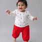 Muslin Pyjama Patiala Set - Santa Duck