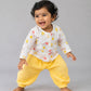 Muslin Pyjama Patiala Set - (W) Lt. Yellow Strings